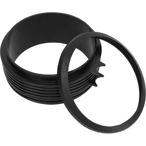 Flanschventil-Klemme schwarz für Poolfilter – GMX600NM – mit Schrauben (1/5)