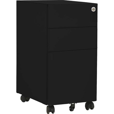 vidaXL Mobile File Cabinet Black 30x45x59 cm Steel (1/5)