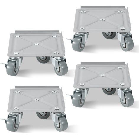 Wolketon Möbelroller 4 stück Transportroller Möbelroller Schwerlastrollen Rollbrett Umzugsset 500 kg mit Lenkungsrollen für alle Böden Transporthilfe (1/5)