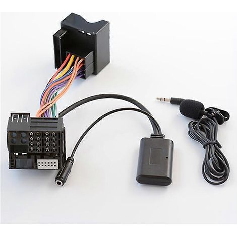 Câble adaptateur AUX pour voiture avec Bluetooth et micro, compatible avec autoradio CD Peugeot 307, 308, 407 et RD4 (1/5)