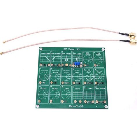 HF-Testplatine, HF-Demo-Kit, HF-Testmodul, NanoVNA-Filter-/Dämpfungsmodul mit 2 UFL-Patchkabeln zum Erlernen des Vektornetzwerkanalysators (1/5)