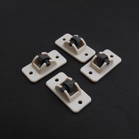 16pcs Roulettes auto-adhésives Rouleaux en Plastique 4.7x2.4x1.7mm pour Armoire Tiroir Boîte de Rangement Meubles Poulie Roulettes Beige (1/5)