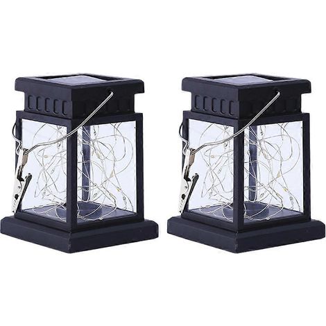 Lanterne solaire suspendue d'extérieur, lumière effet bougie, veilleuse de jardin étanche A (1/5)