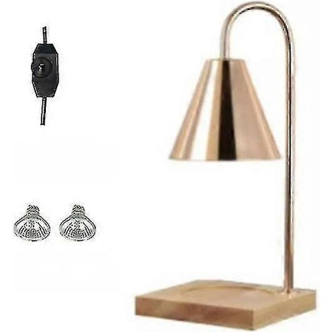 Lampe chauffante électrique pour bougies en cire, décoration de chambre (taille : bois doré) (1/5)
