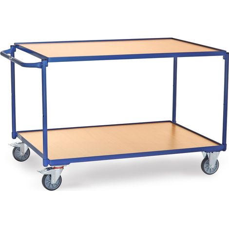 Fetra Tischwagen mit Holzwerkstoffplatten 2 Etagen 1371x811x830mm Außenmaße (1/3)