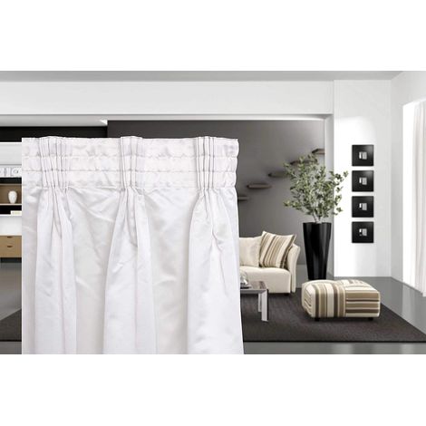 Scorritenda bastone estensibile in acciaio bianco Brixo Orsa Maggiore - Da 122 a 213 cm.