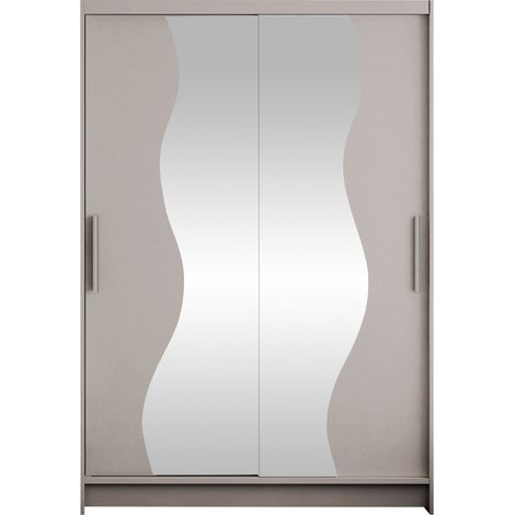 Armario Closico Pacron S, Cachemira, 200x120x58cm, Puertas de armario: Correderas, Número de estantes: 5