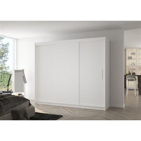 Schiebetürenschrank Schrank Nr.510 in Weiß matt 250x215x58 cm (1/3)