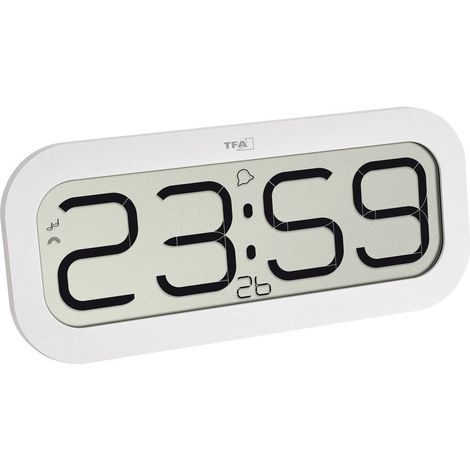 Horloge murale TFA Dostmann 60.4514.02 radiopiloté(e) 2.8 cm x 32.1 cm x 14 cm blanc (1/4)