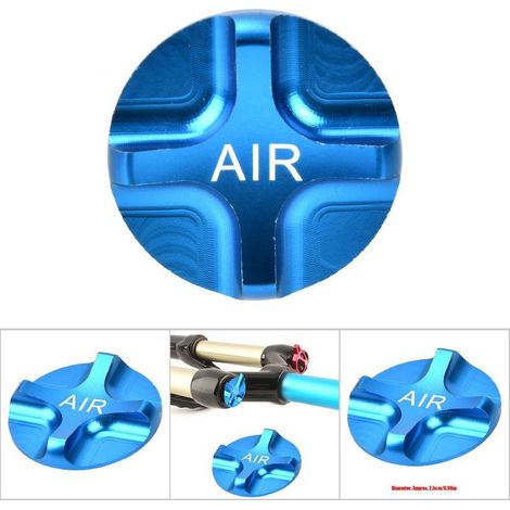 Capuchon de valve étanche pour fourche de suspension vélo en alliage d'aluminium, accessoire cycliste (bleu) (1/5)