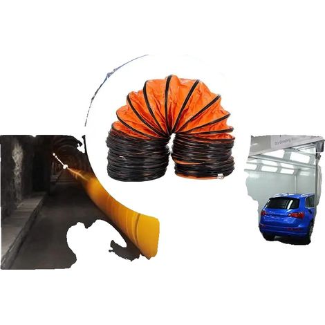 Conducto de ventilación flexible, de 7,6 metros de largo y 30,5 cm de diámetro, de material PVC, altamente flexible y resistente al desgaste. (1/5)