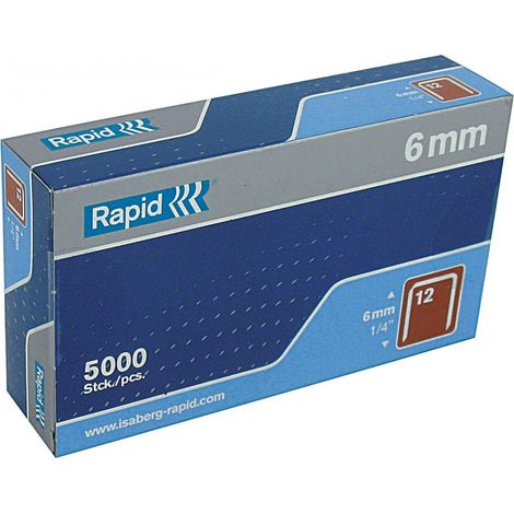 Heftklammern Nr. 12, 6 mm, verzinkt, 5000 Stück