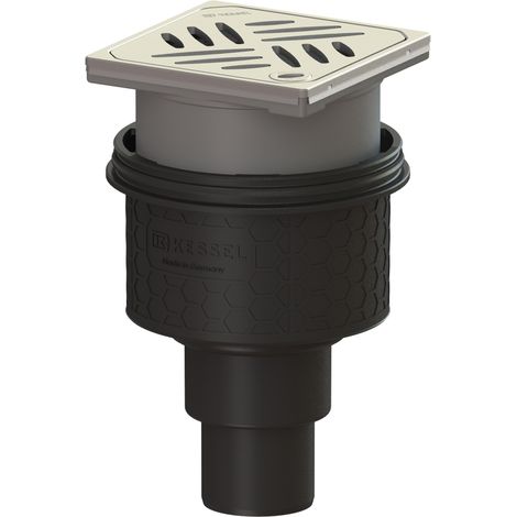 Siphon de sol/plafond Ecoguss DN 50, vertical, grille design