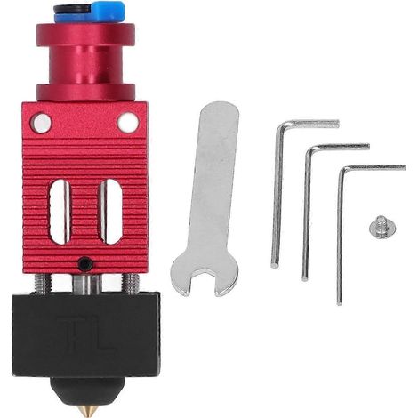 Hotend-Kit aus Aluminiumlegierung und Messing für den Ender 3 S PRO 3D-Drucker, rot, komplettes Set aus Düse und Heizblock. (1/5)