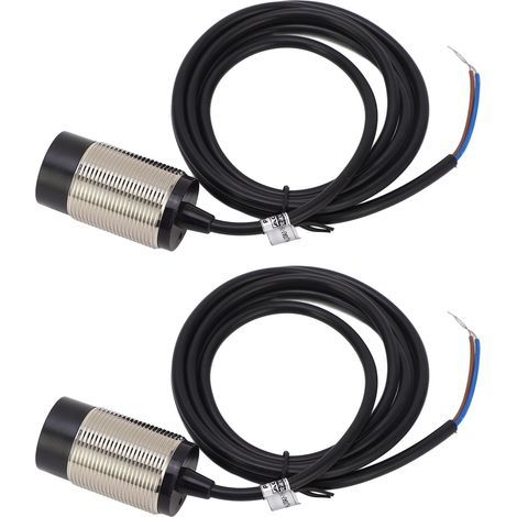 2 Capteurs de proximité inductifs AC NF 2 fils normalement fermés, détecteur cylindrique 30 mm, 110-220 VAC, portée 15 mm (1/5)