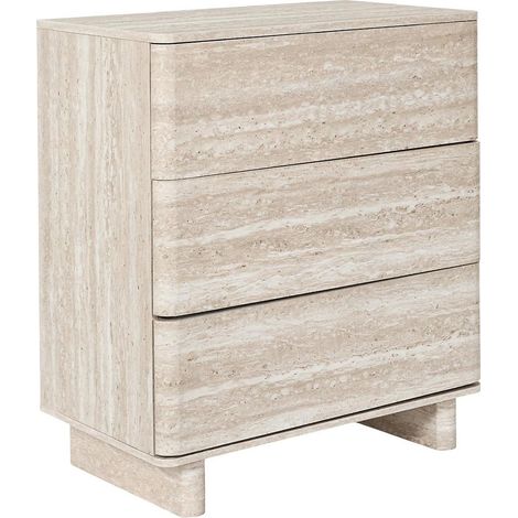 Commode 3 Tiroirs "Pietra" 79cm Beige (1/5)