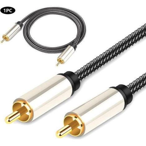 Câble audio numérique coaxial, HiFi 5.1 SPDIF RCA vers RCA mâle vers mâle, pour câbles audio numérique et vidéo composite (taille (1/5)