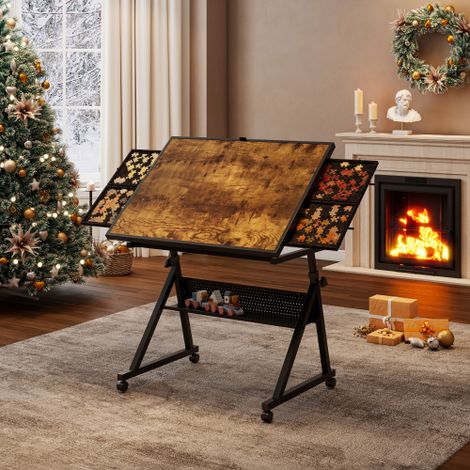 Plateau de table métallique pour puzzles de 1500 pièces — Cadeau pour adultes (Comprend 4 plateaux de rangement, Noir) (1/5)