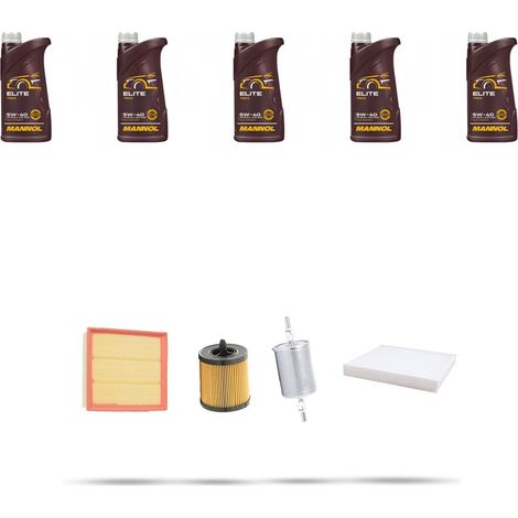 Kit tagliando 4 FILTRI e 5L OLIO compatibile con Opel Zafira A 2.2 16v 108kw dal 2000 (1/5)