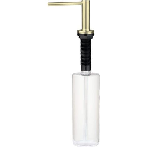 Dispenser per lavello cucina porta detersivo piatti 10.4x33 cm finitura oro spazzolato - Larri
