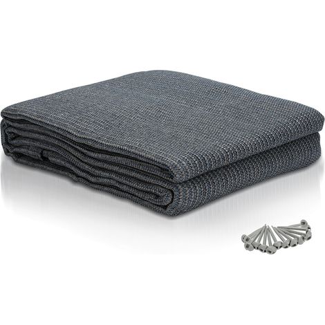 Wolketon Wolketon Tapis d'extérieur Tapis de Tente Tapis de Voyage de Camping Tapis de Auvent Caravane 250X550cm Bleu-gris