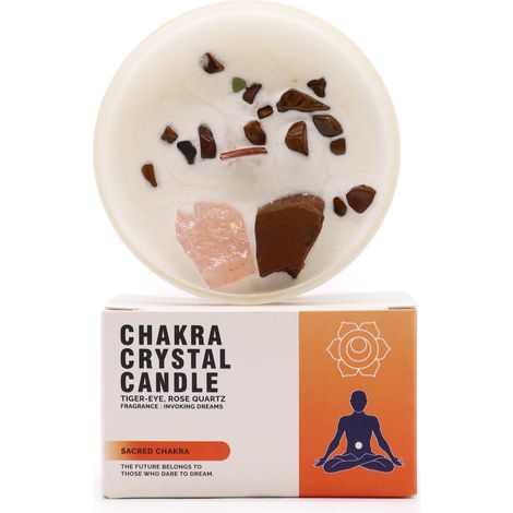 Bougies en cristal de chakra - Chakra sacré- Vendu par 1 (1/4)