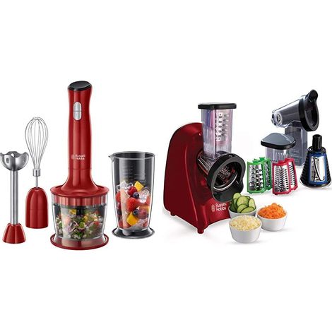 Mixeur Plongeant Multifonction 3en1 500ml, Mélange, Hache, Fouette, Mixe, Compatible Lave Vaisselle - Rouge 24700-56 Desire (1/5)