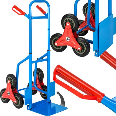 Diable rigide en acier avec une capacité de charge 100 kg bleu