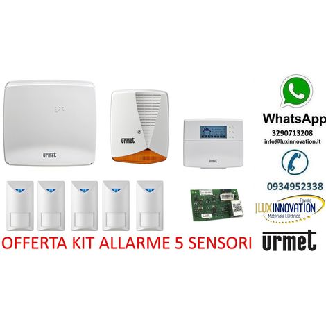 KIT ALLARME CON 5 SENSORI ANTIFURTO URMET 1068 app cellulare