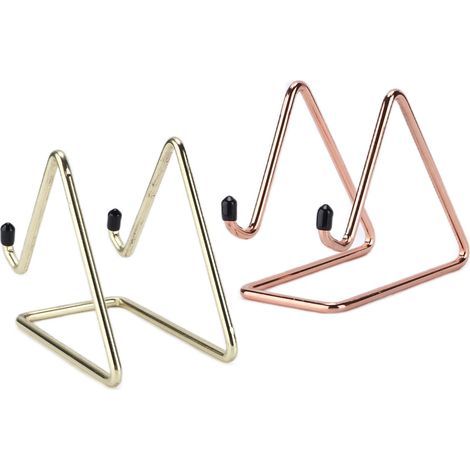 2Pcs Phone Mount Stable Triangular Design Rubber Head Protection Anti Rust Portable Tablets Holder for MobileRose Gold Gold