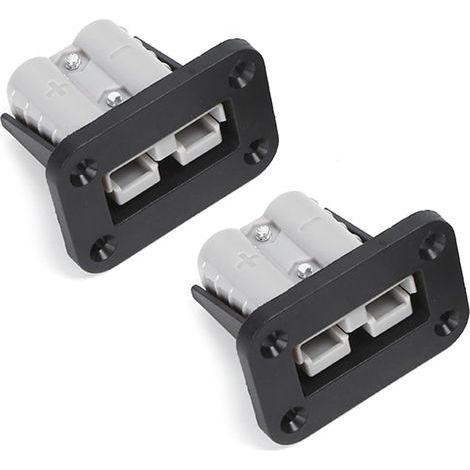 CCYKXA 2Pcs 50A Charging Battery Connector Flush Mount Bracket RV Boat Accessories 50A Battery Cable Connector (1/4)