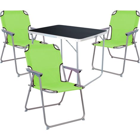 4-tlg Campingsessel Lime Grün + Campingtisch-MMC330870B+3xMPO2600LG (1/4)