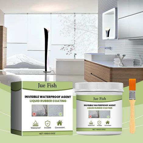 Waterproof sealant, waterproof, seepage-proof, invisible, easy to apply, durable, and environmentally friendly waterproof coating for home use -- 100g1, brush1 (1/5)