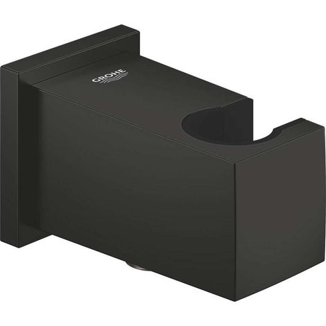 Grohe Euphoria Cube Wandanschlussbogen mit Wandbrausehalter, Außengewinde, eigensicher, Mattschwarz, 263702430 (1/5)