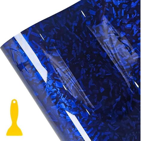 Selbstklebende Carbon Folie 150x30cm, Blau, für Auto & DIY (1/5)