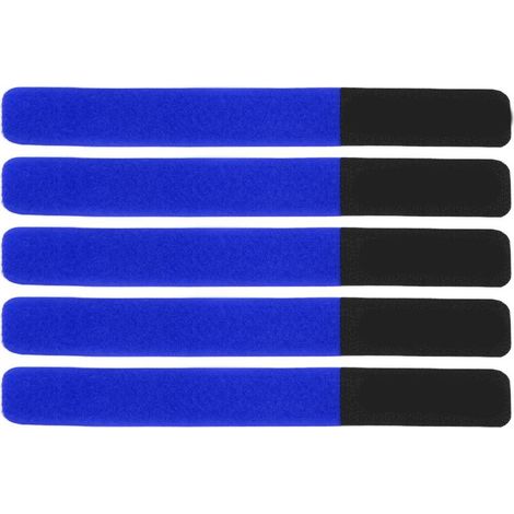 Sangle de fixation pour vélo DUUTI 5 pièces, bande réutilisable ajustable pour rangement et arrimage, bleu (1/5)