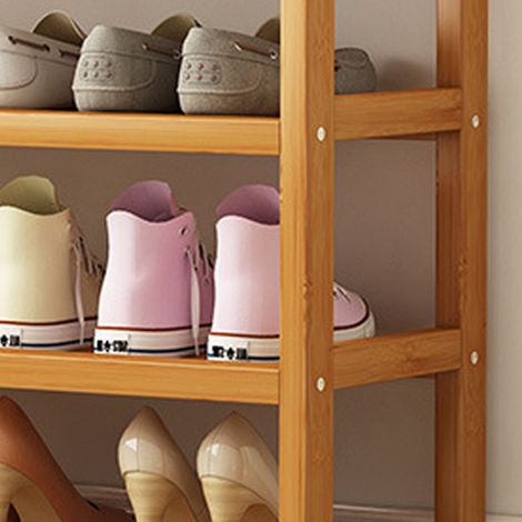 Schuhregal aus südlichem Bambus, preiswertes Modell mit 4 Ebenen 60 cm, für Eingangsbereich, Schlafzimmer, Studentenwohnheim, kompaktes und stilvolles Möbelstück. (1/3)