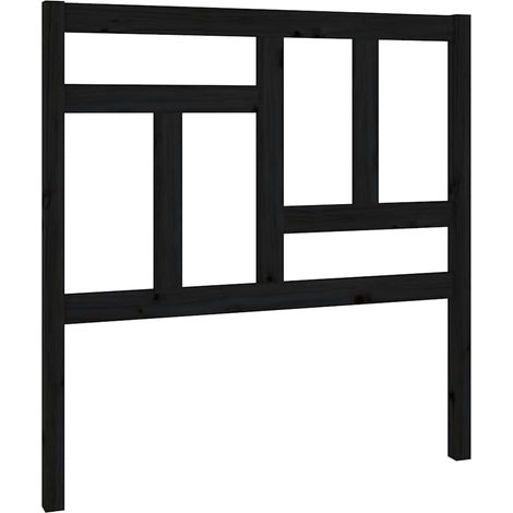 Maison Exclusive - Cabecero de cama madera maciza de pino negro 9 (1/5)