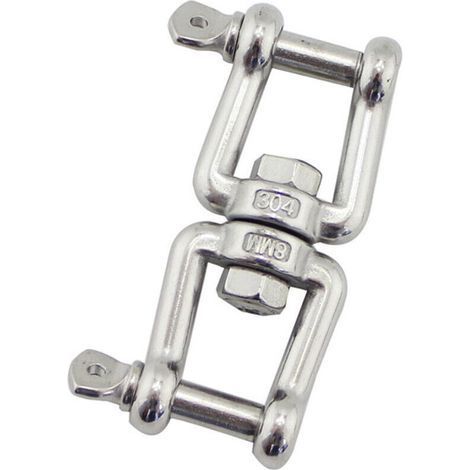 pair Pivotant Manille Connecteurs Suspension - MâChoires en Acier Inoxydable 304, Pivote en Toute pour Fauteuil Suspendu, BalançOire, Sac De Frappe, Yoga, Meubles Suspendus Et Divers - 2 Pcs (1/4)
