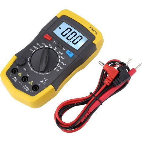 Testeur de condensateur numérique, testeur de condensateur numérique LCD 0.1pF-20000uF, testeur de condensateur mF uF compteur de condensateur de jauge de Circuit Testeur et détecteur de tensi (1/4)