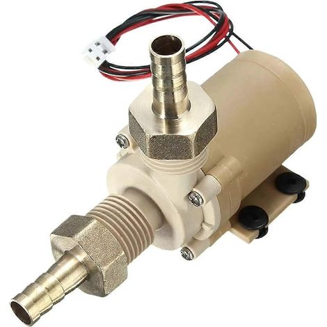 Pompe à eau chaude solaire 12 V CC à moteur sans balais avec noyau de pompe en céramique et pompe de circulation d'eau solaire résistante aux hautes températures (1/5)