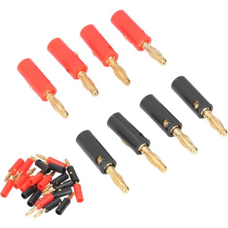 Lot de 20 fiches bananes 4mm dorées à visser pour câble enceinte, universelles pour système audio auto (1/5)