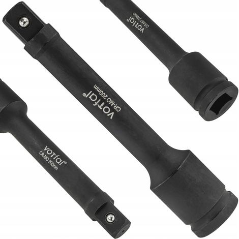 Extensi贸n de impacto para casquillos de llave de impacto 3/4" 200 mm adaptador CR-MO (1/4)