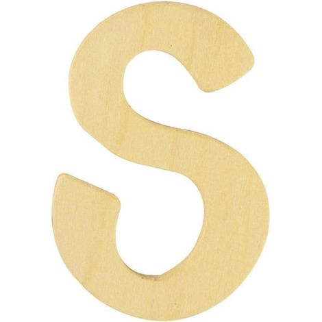 Lettre en bois S FSC Mix Credit, 6cm