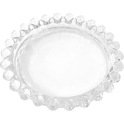 Verre Transparent avec Bord Perl Plat Cr atif pour Petit d (1/5)