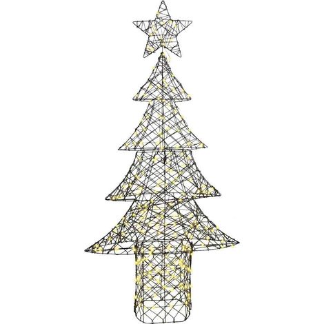 Sapin de Noël,Arbre de Noël avec 240 LED Blanc chaud 180 cm Rotin CFW61824 (1/5)
