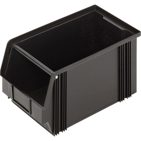Alutec 1394003197 ESD Sichtlagerkasten CB3MC (B x H x T) 200 x 200 x 350 mm Schwarz 1 St.
