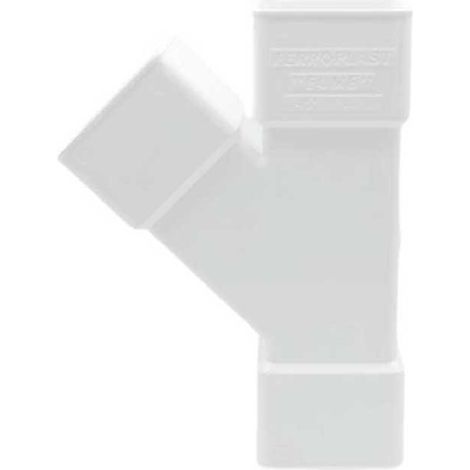 Té 45º Cuadrada 70x70 Canalón EUME Blanca PVC - Ferroplast  Color: Blanco