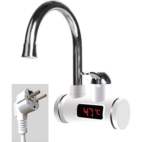 Robinet chauffe-eau électrique instantané 360° conforme aux normes européennes avec affichage LED (1/5)