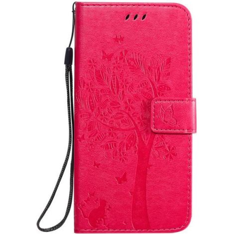 Etui Téléphone Samsung Galaxy A41 - Cuir PU - Support Pivotant - Fermeture Aimantée - Rose